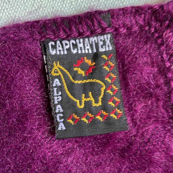 Capchatex Burgundy Alpaca Scarf - Picture 5 of 6